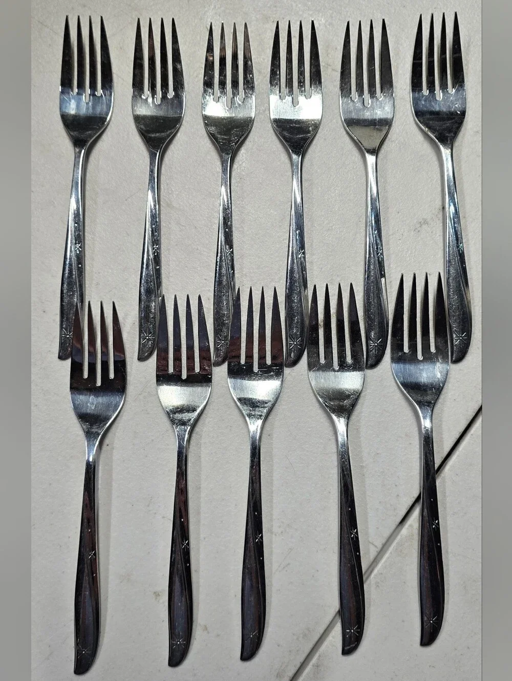 45 Pc. Oneida TWIN STAR Atomic Community Stainless Flatware Serving Utensil MCM